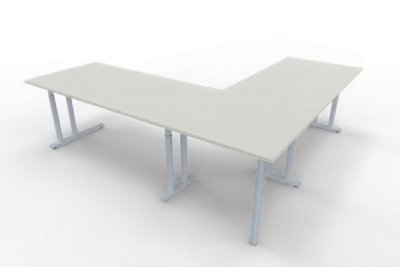 Winkelschreibtisch TEN7 240x220 cm Weiß